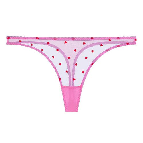 Dora Larsen Priya Heart Embroidery Thong